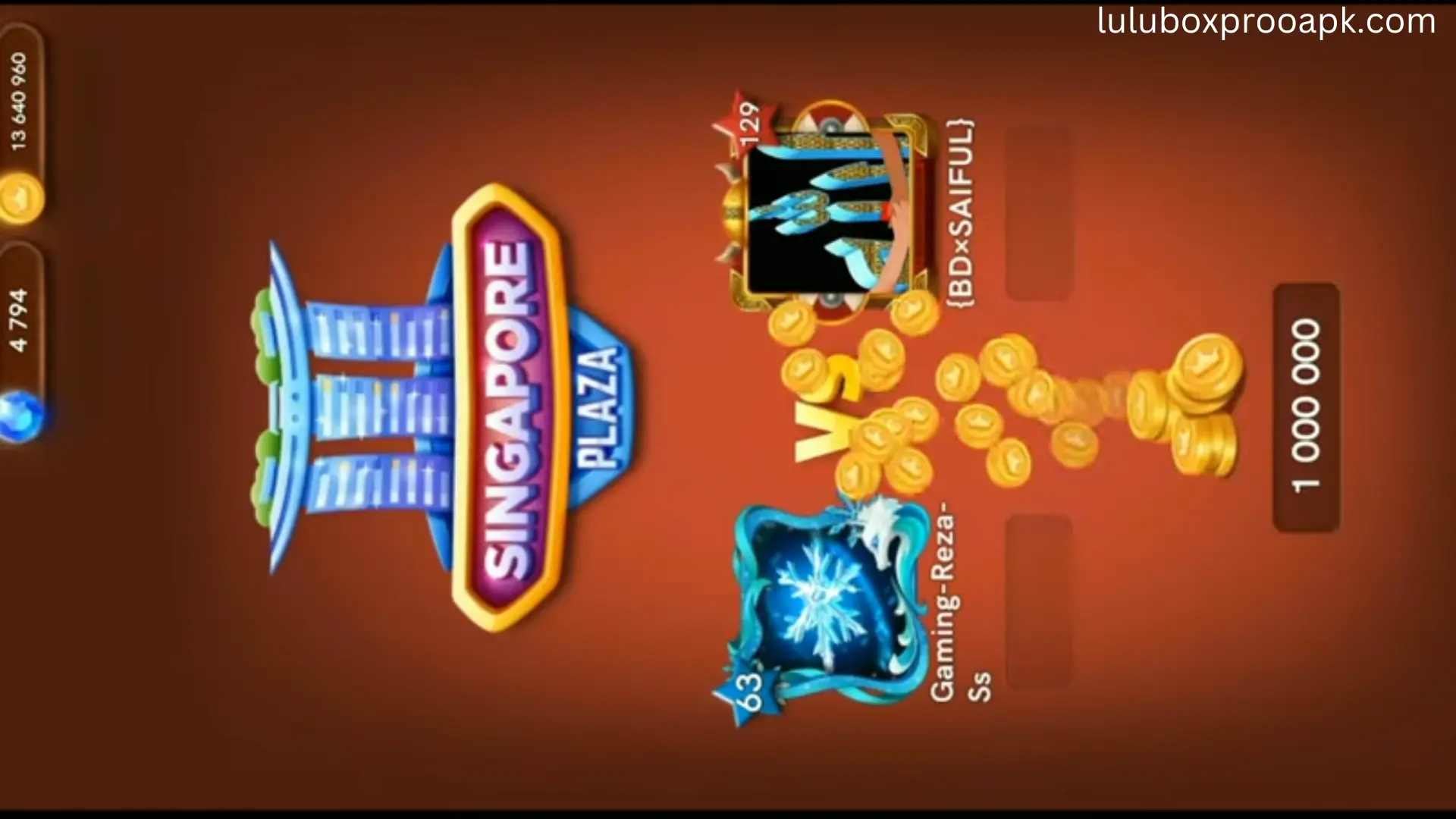 Access to unlimited diamonds, gold and coins by Lulubox Pro APK